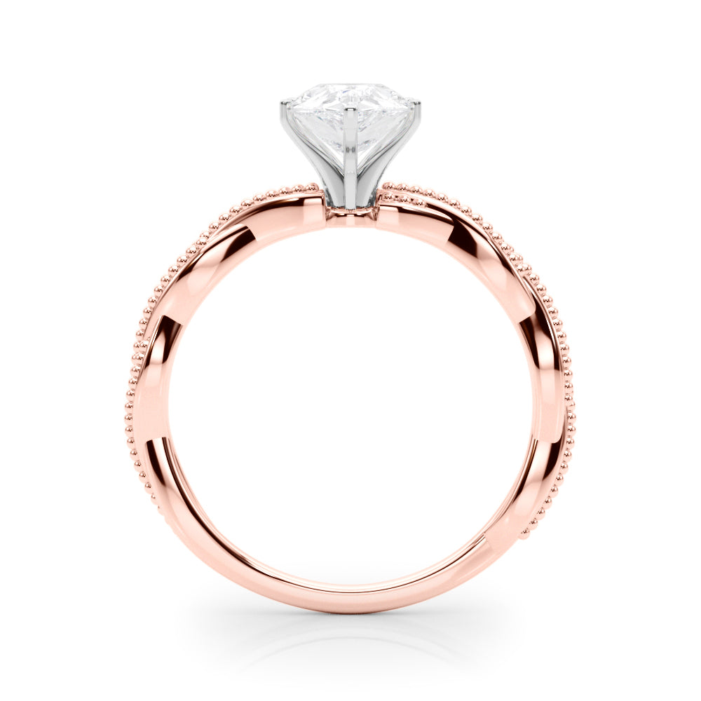 Anastasia Twisted Vine Pear Diamond Solitaire Engagement Ring-VIRABYANI